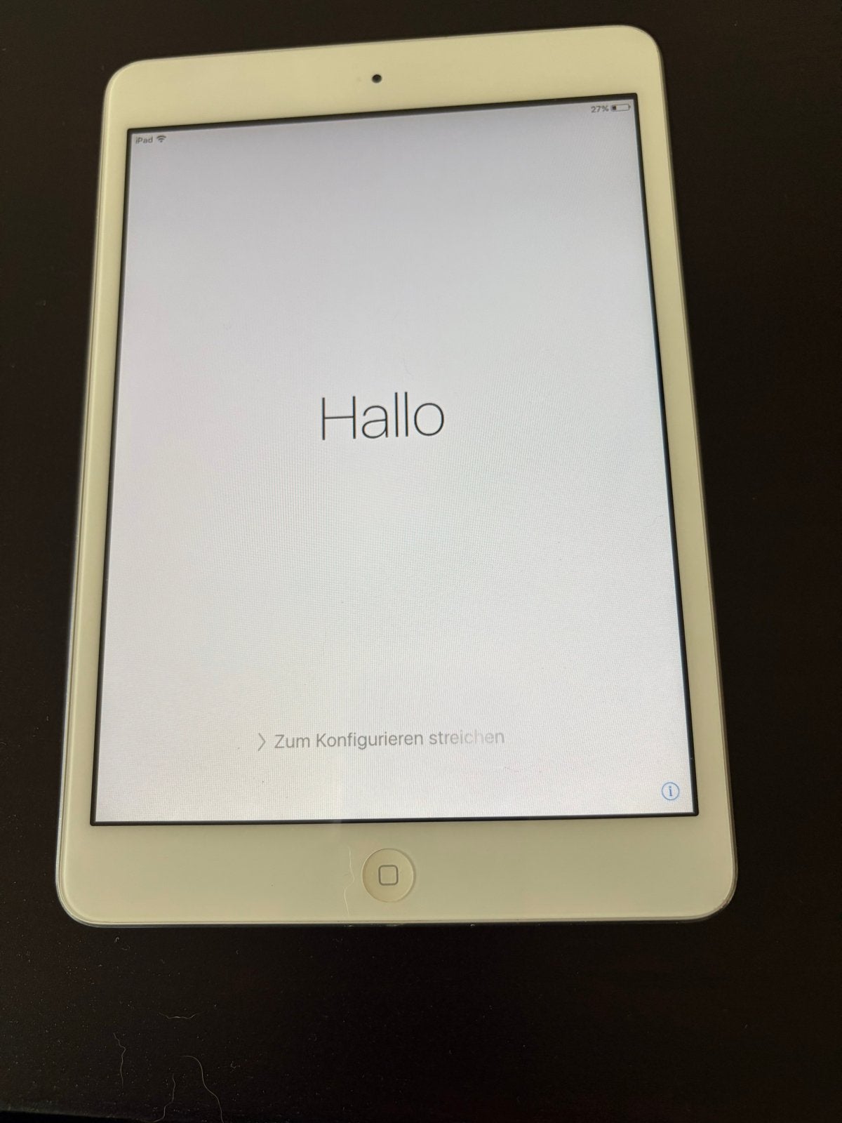 Apple iPad Mini 1 16GB Wit met kurken hoesje, Computers en Software, Apple iPads, Gebruikt, Wit, Ophalen of Verzenden, 7 inch of minder