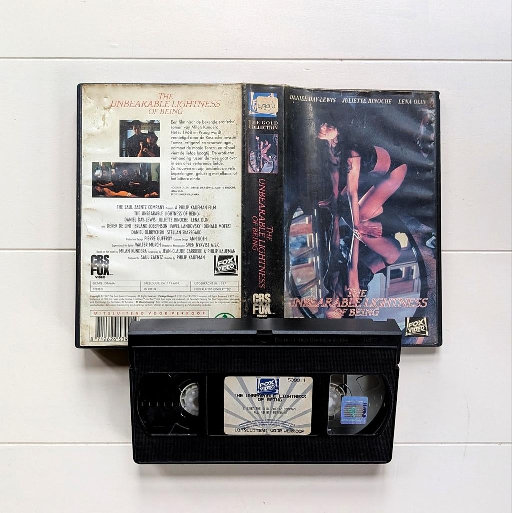 The Unbearable Lightness of Being (1988) VHS Ex Rental Band, Vanaf 16 jaar, Ophalen of Verzenden, Gebruikt, Komedie
