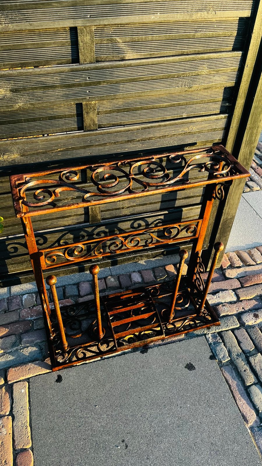 Decoratief metalen rek - stevig en charmant, Ophalen, Gebruikt, 100 tot 150 cm, Overige typen