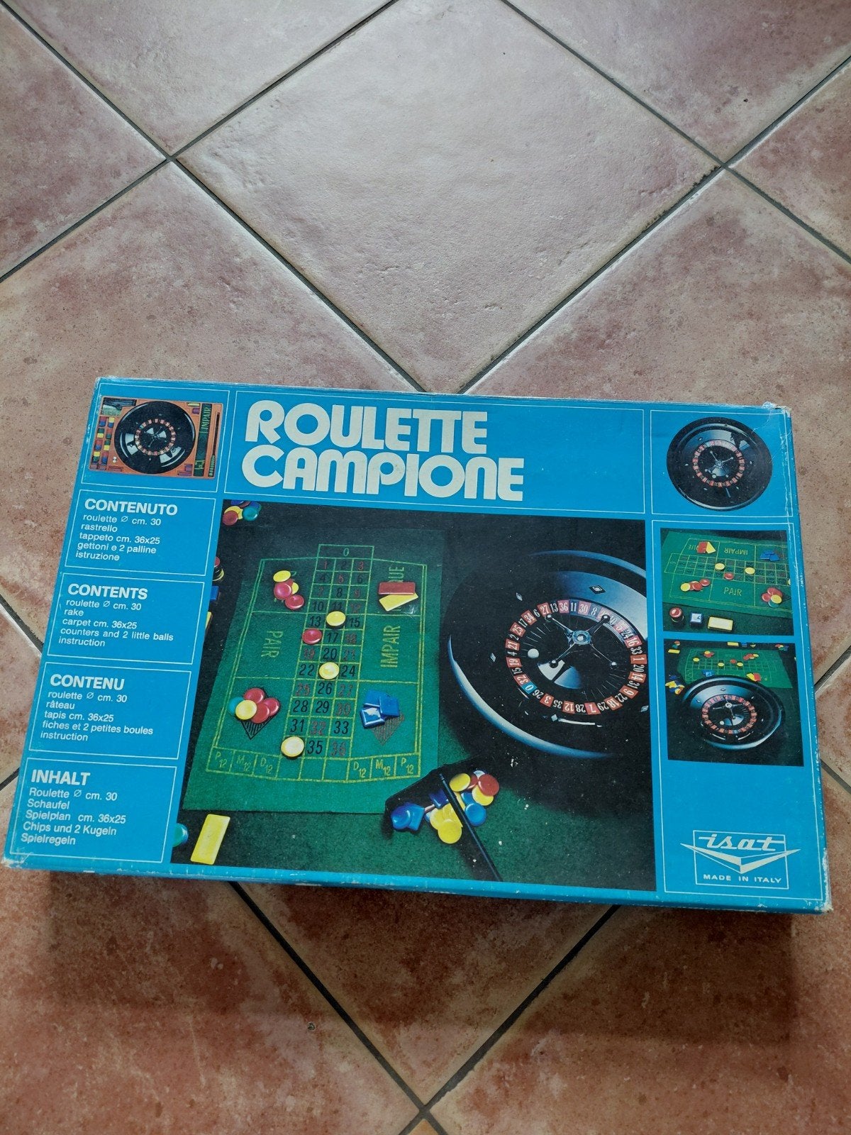 Vintage Roulette Campione Spel - ISAT Made in Italy, Hobby en Vrije tijd, Gezelschapsspellen | Bordspellen, Vijf spelers of meer