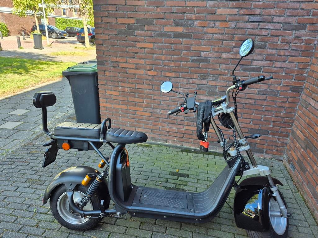 Elektrische Chopper Scooter - Zwart., Fietsen en Brommers, Scooters | Overige merken, Ophalen, Gebruikt, Onbekend, Elektrisch