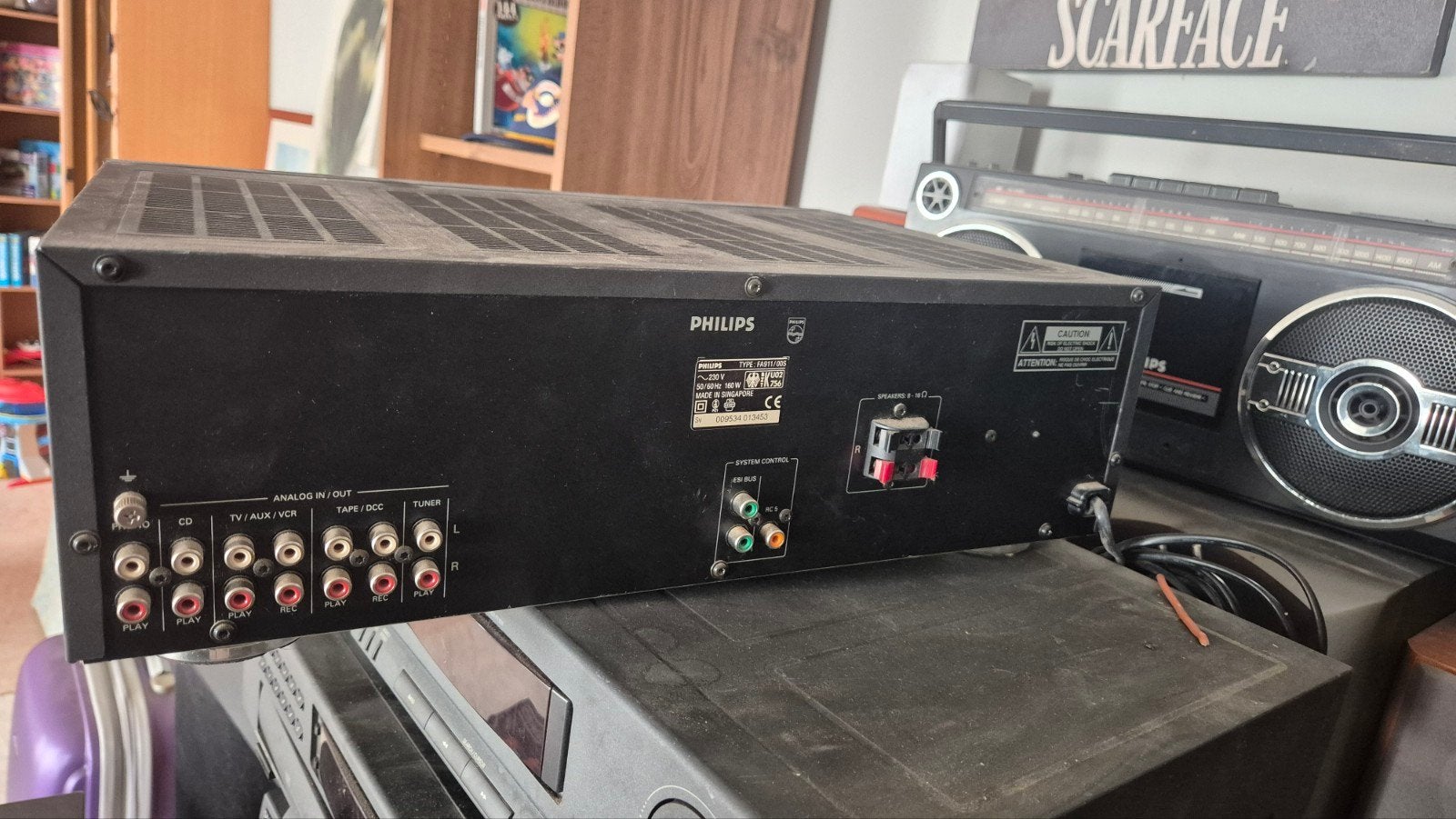 Philips FA911/00S Versterker - Vintage Audio, Overige merken, Gebruikt, Ophalen of Verzenden, 120 watt of meer
