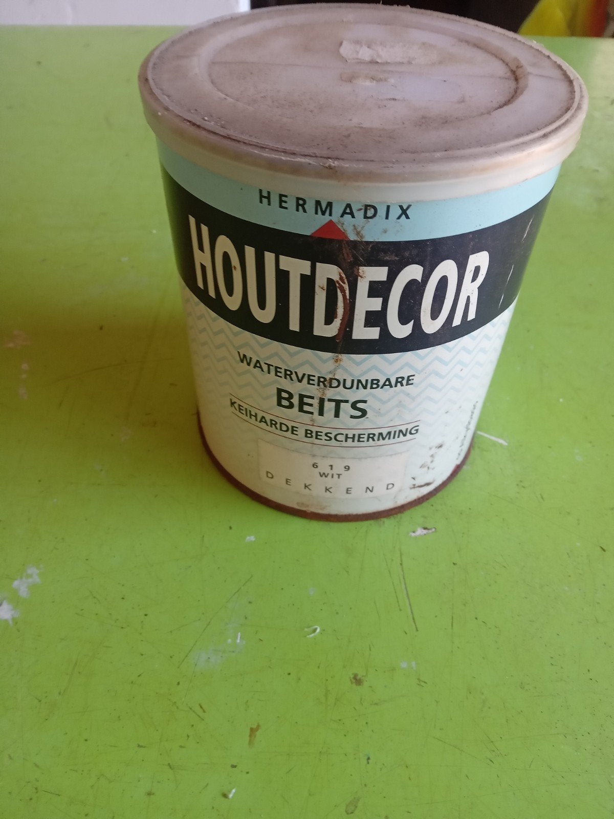 Hermadix Houtdecor Beits - Waterverdunbaar Wit, Doe-het-zelf en Verbouw, Verf, Beits en Lak, Gebruikt, Wit, Onbekend, Beits