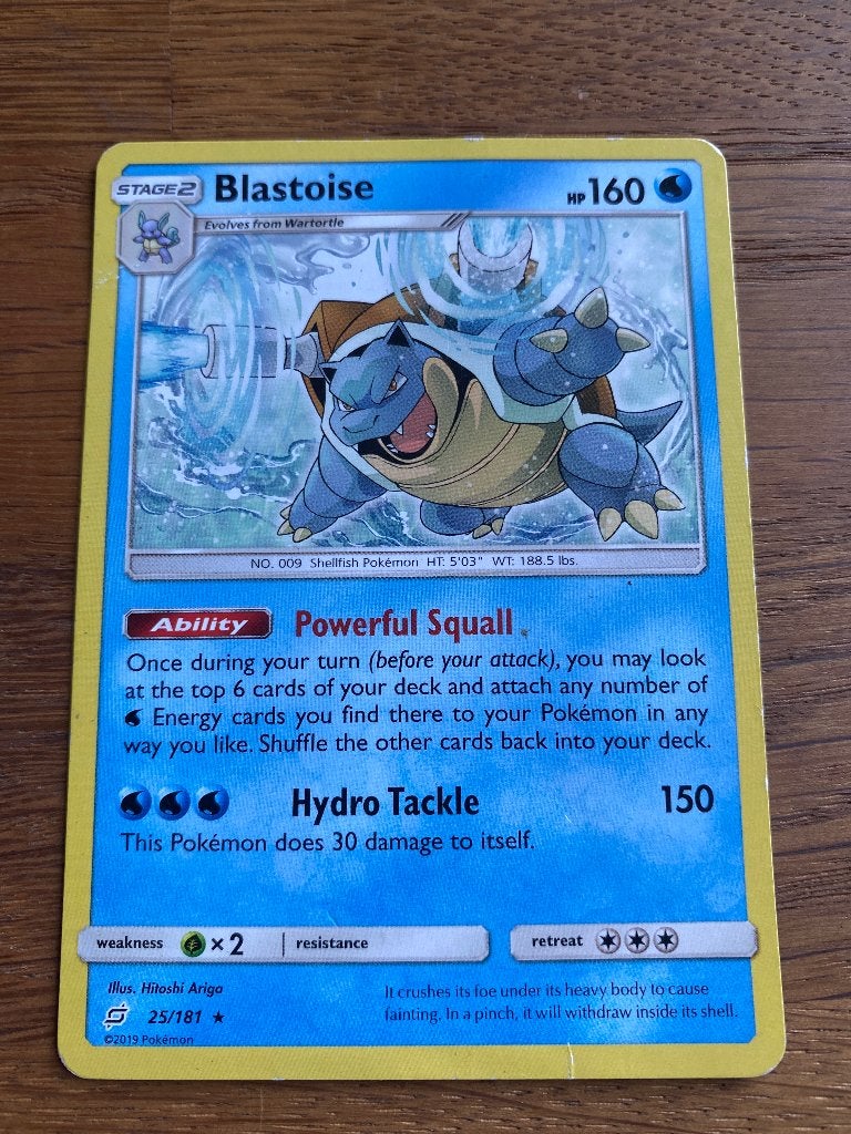 Blastoise Pokemon kaart, Ophalen of Verzenden, Gebruikt