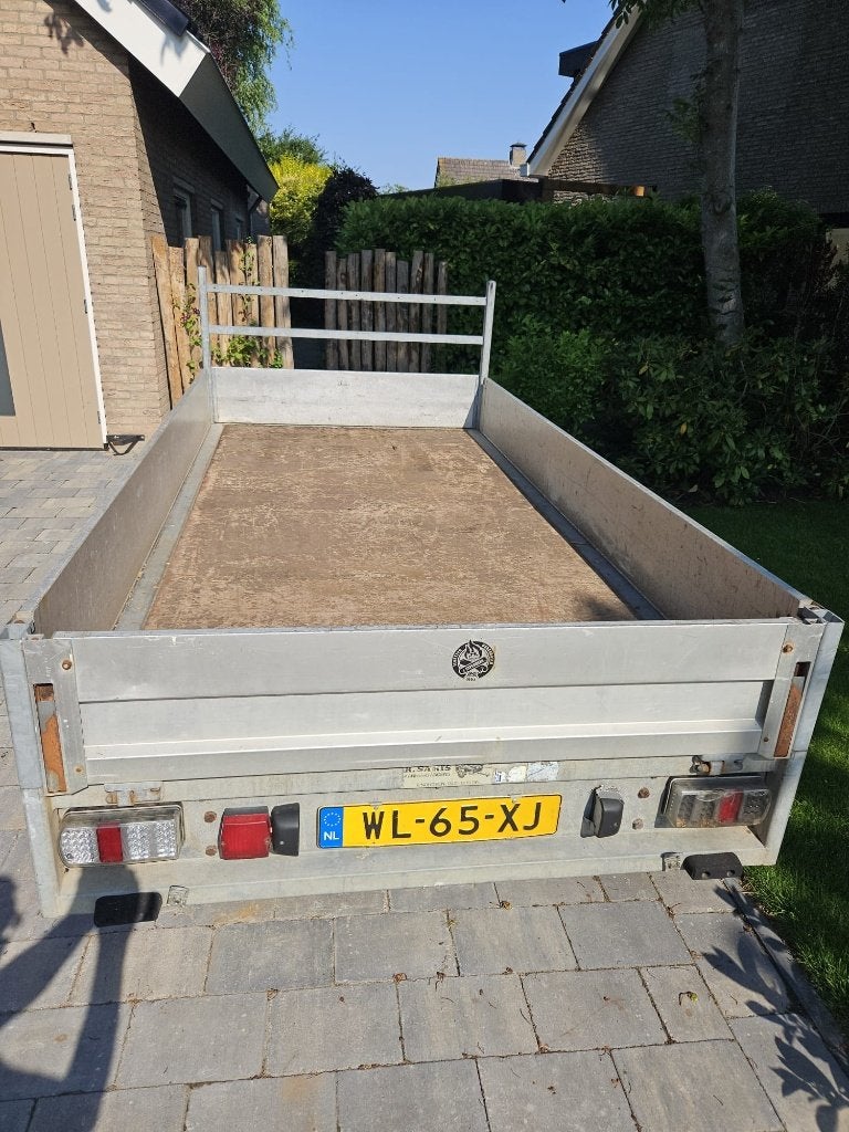 Robuuste aanhangwagen met dubbele as, Ophalen, Gebruikt
