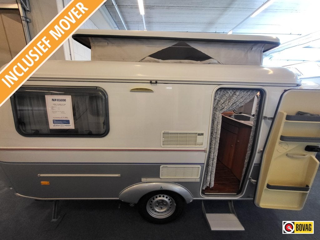 Eriba Touring Triton 420 GT; netjes en compleet, Caravans en Kamperen, Overige typen, Tot en met 2, Bedrijf, 4 tot 5 meter