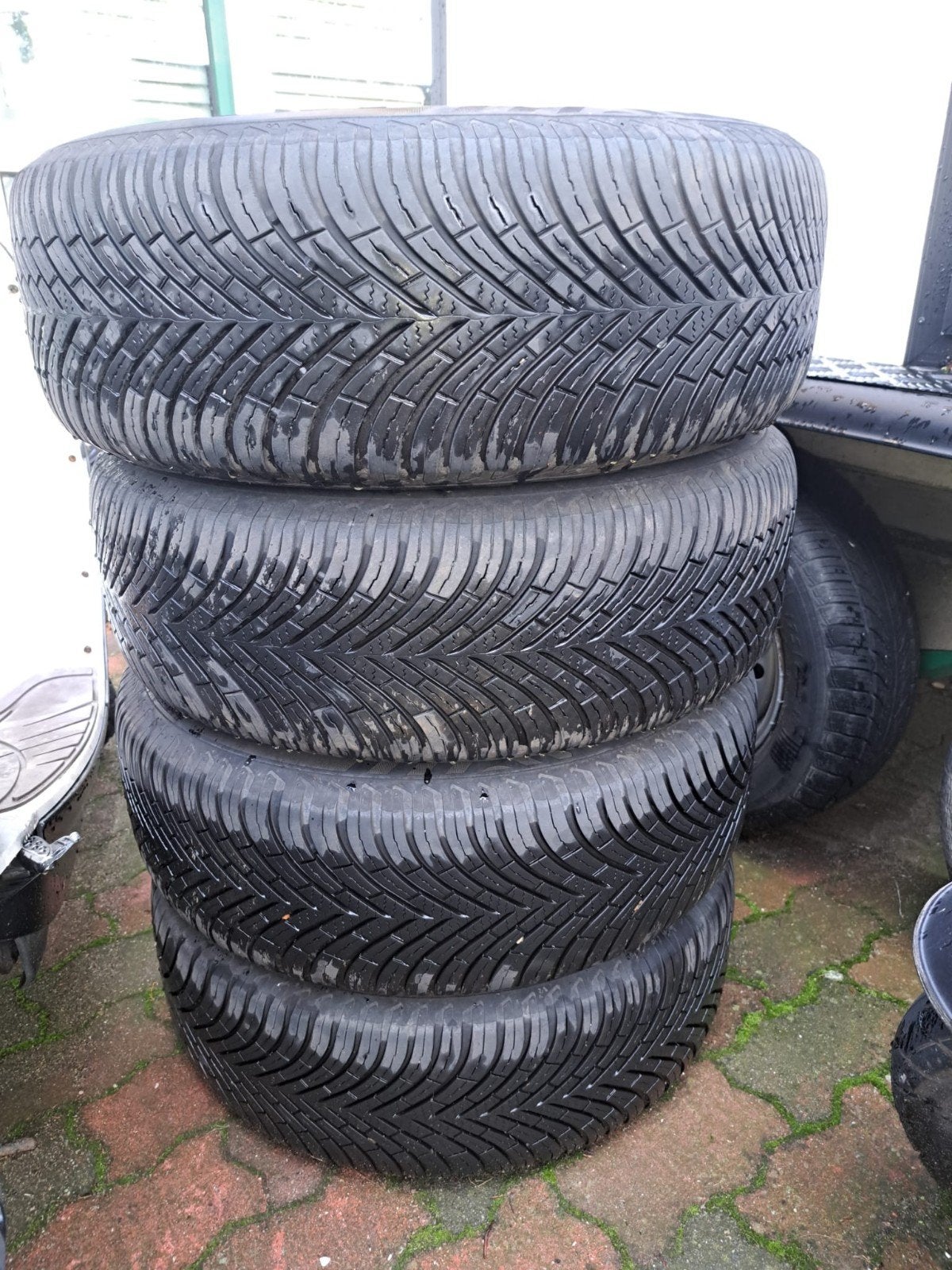 set 4 zgan vredestein banden met velg 5x108, Auto-onderdelen, Bestelwagen, 16 inch, Banden en Velgen, 205 mm