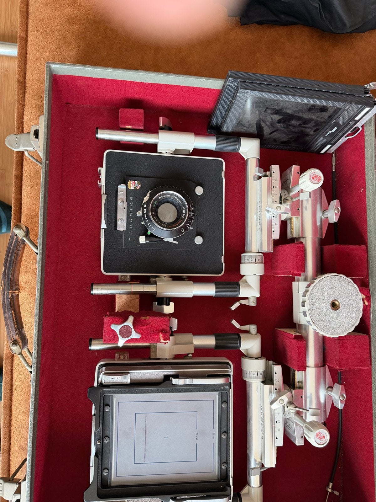 Linhof Technika camera met accessoires in koffer, Ophalen of Verzenden, Gebruikt, Spiegelreflex, Overige Merken