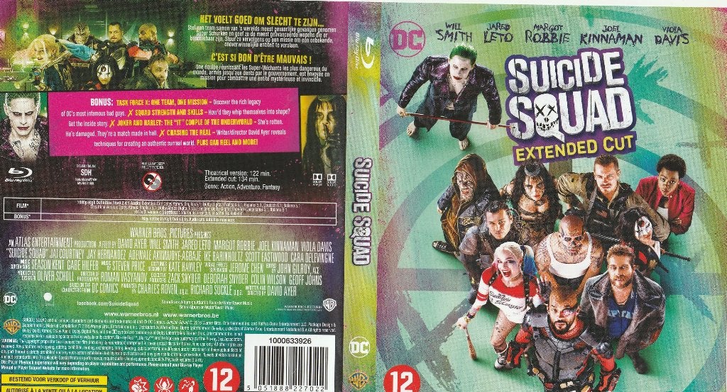 Suicide squad extended cut blu ray ( ned. Ondert. ), Ophalen of Verzenden, Zo goed als nieuw, Overige genres