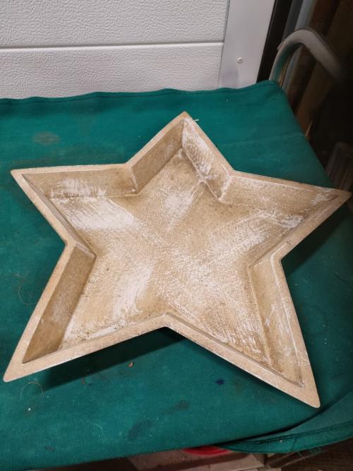 decoratieblad ster vorm hout, Ophalen of Verzenden, 'T Olde Gre-j, Info@toldegrej.nl, Endepoelstraat 20f Didam