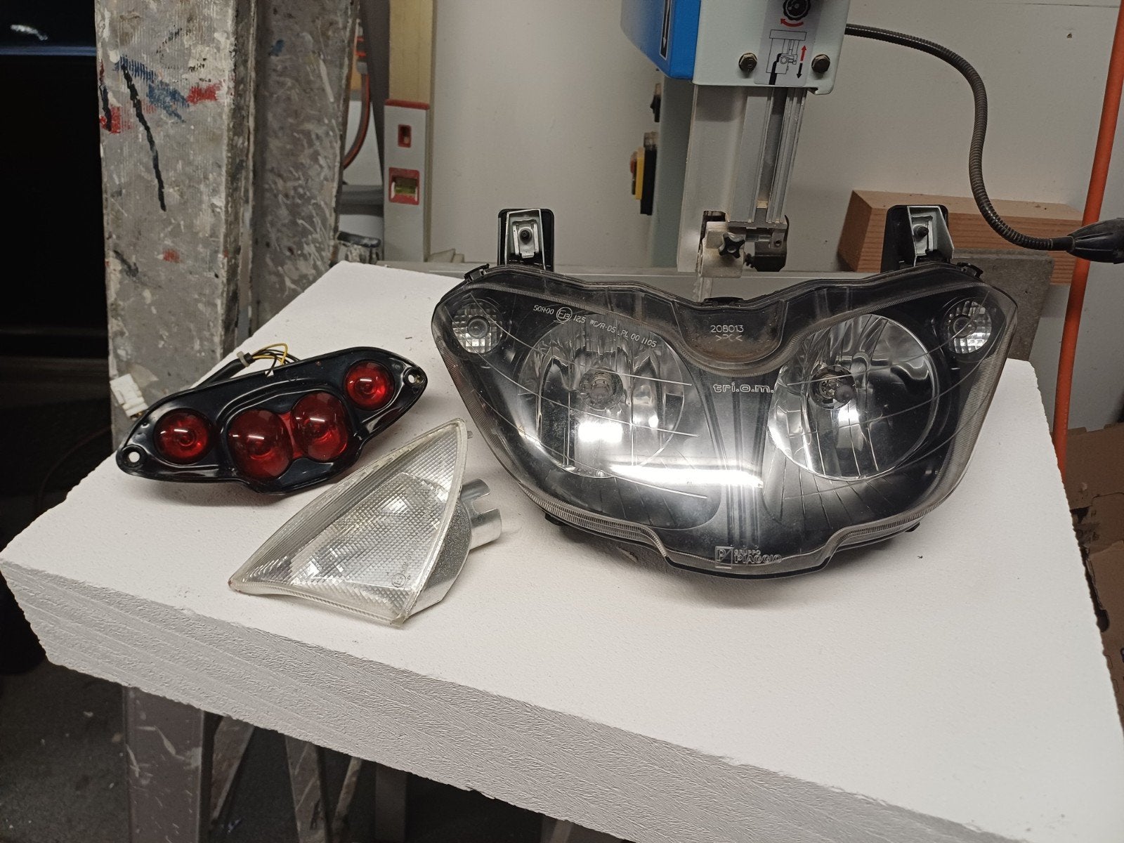Gilera Runner RST verlichting en stepjes, Ophalen of Verzenden, Gebruikt, Koplamp, Overige merken
