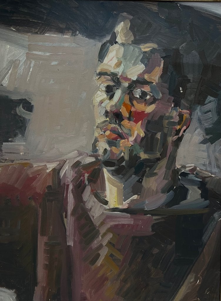 Frank Zeilstra Zelfportret op board, Ophalen, Origineel werk