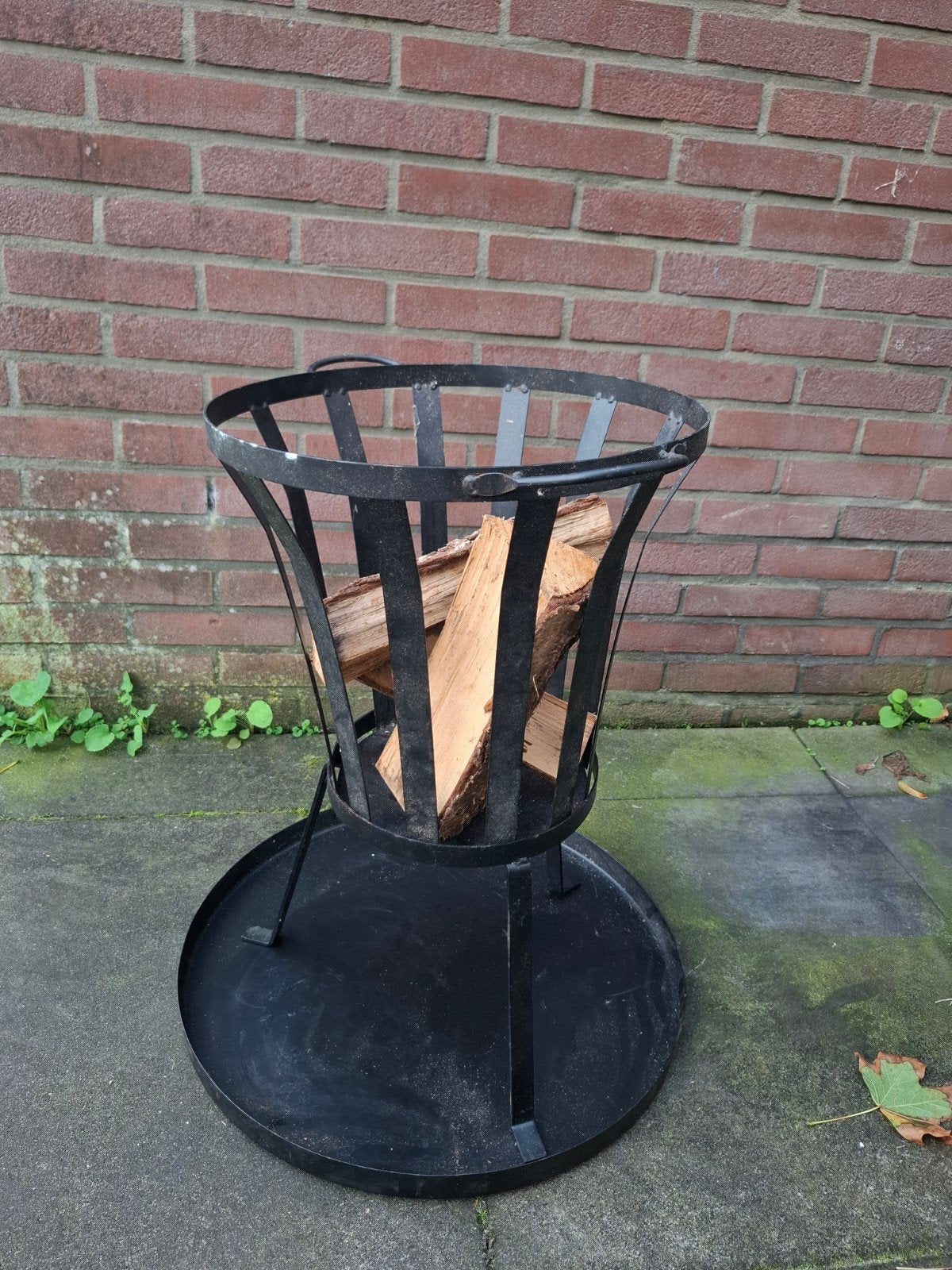 Vuurkorf met opvangbak, Tuin en Terras, Ophalen, Gebruikt, Vuurkorf