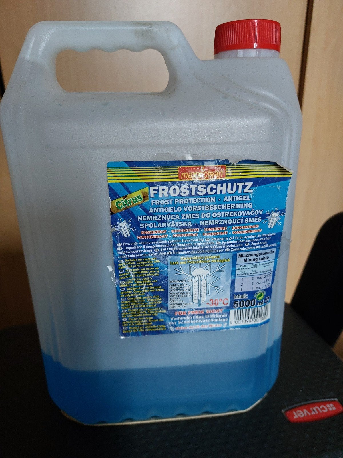 Antivries voor ruitensproeier citrusgeur, Ophalen