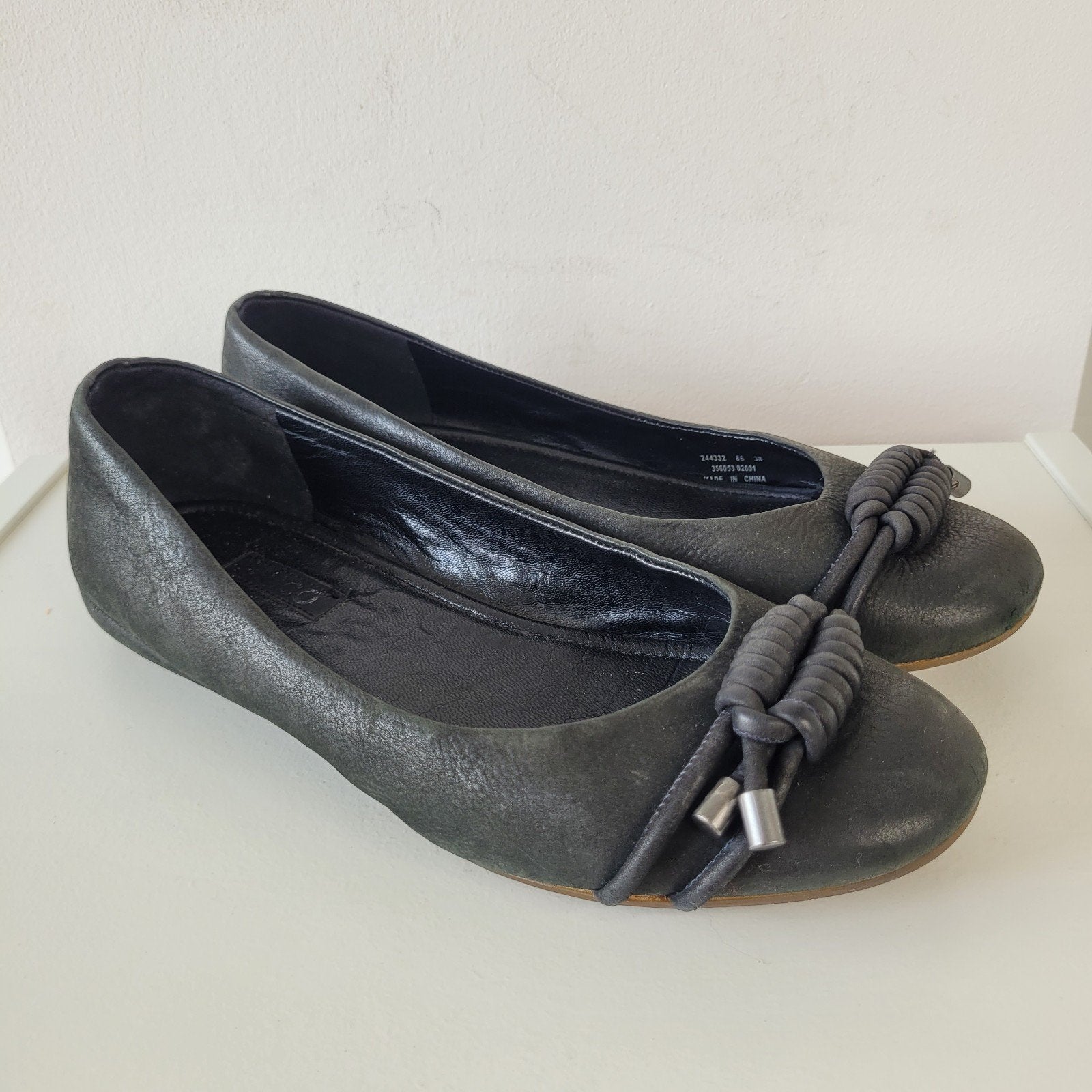 ECCO ballerinas instappers maat 38 zwart, Ecco, Ophalen of Verzenden, Zo goed als nieuw, Instappers