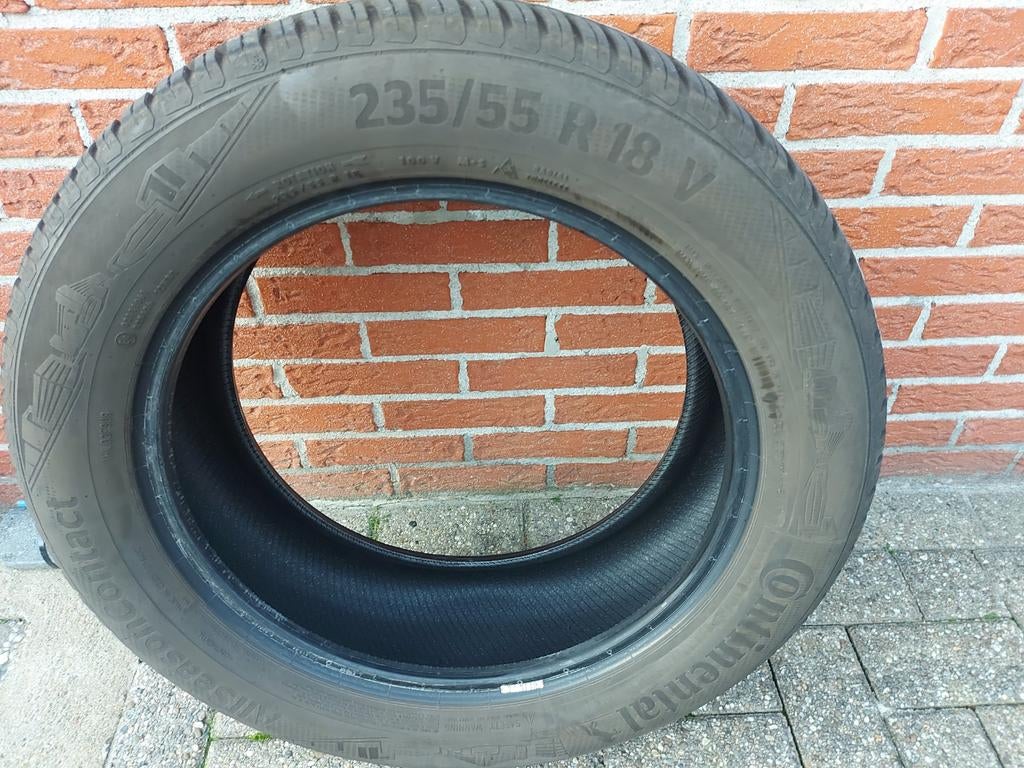 Autoband Continental All Season Contact 235-55-R 18v, Ophalen, Gebruikt