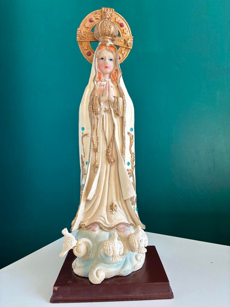 Heilige Maria van Fatima - Religieuze decoratie, Antiek en Kunst, Antiek | Religie, Ophalen of Verzenden