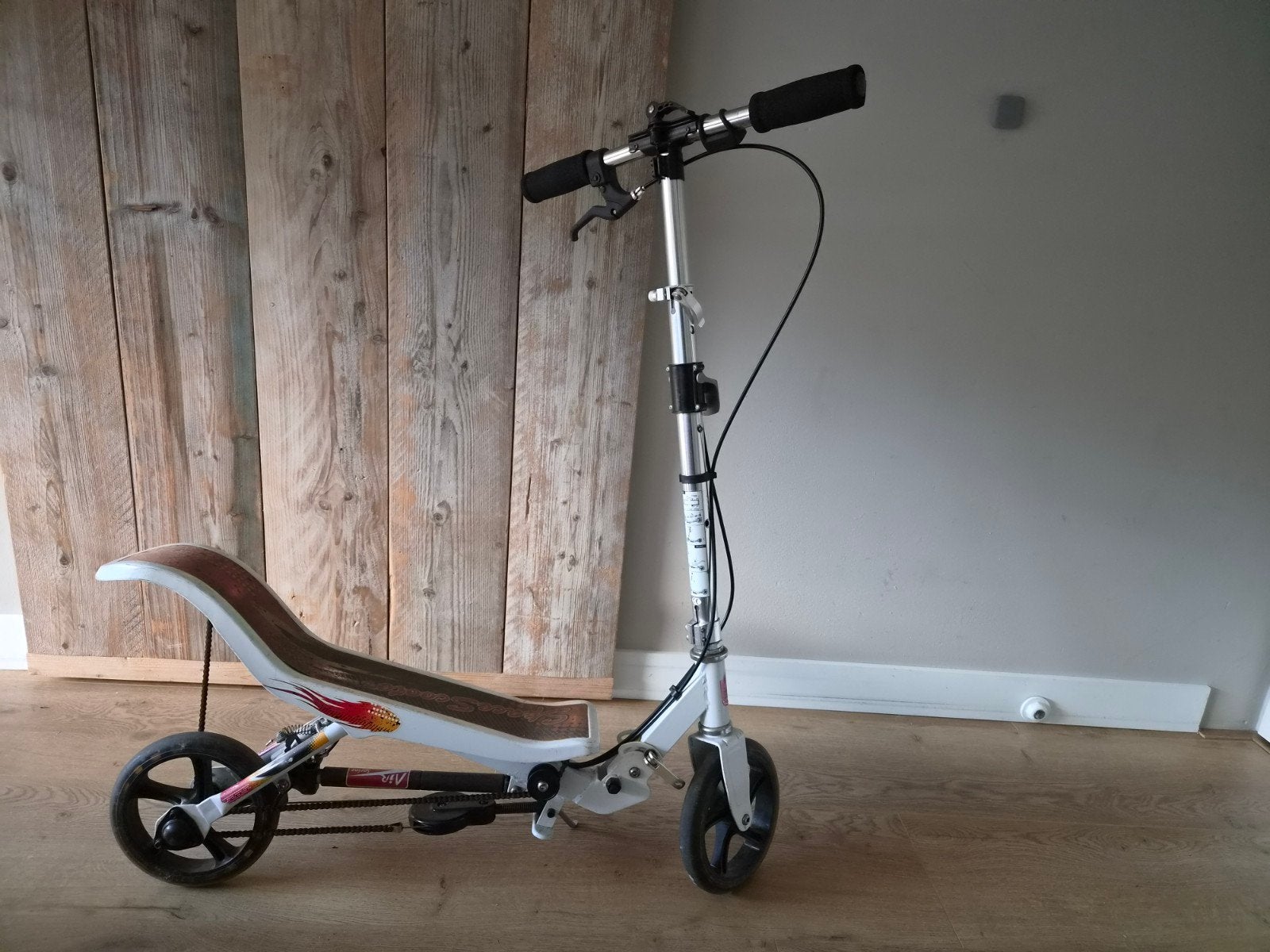Leuke Spacescooter - Wit met Oranje, Fietsen en Brommers, Ophalen, Gebruikt, Overige typen