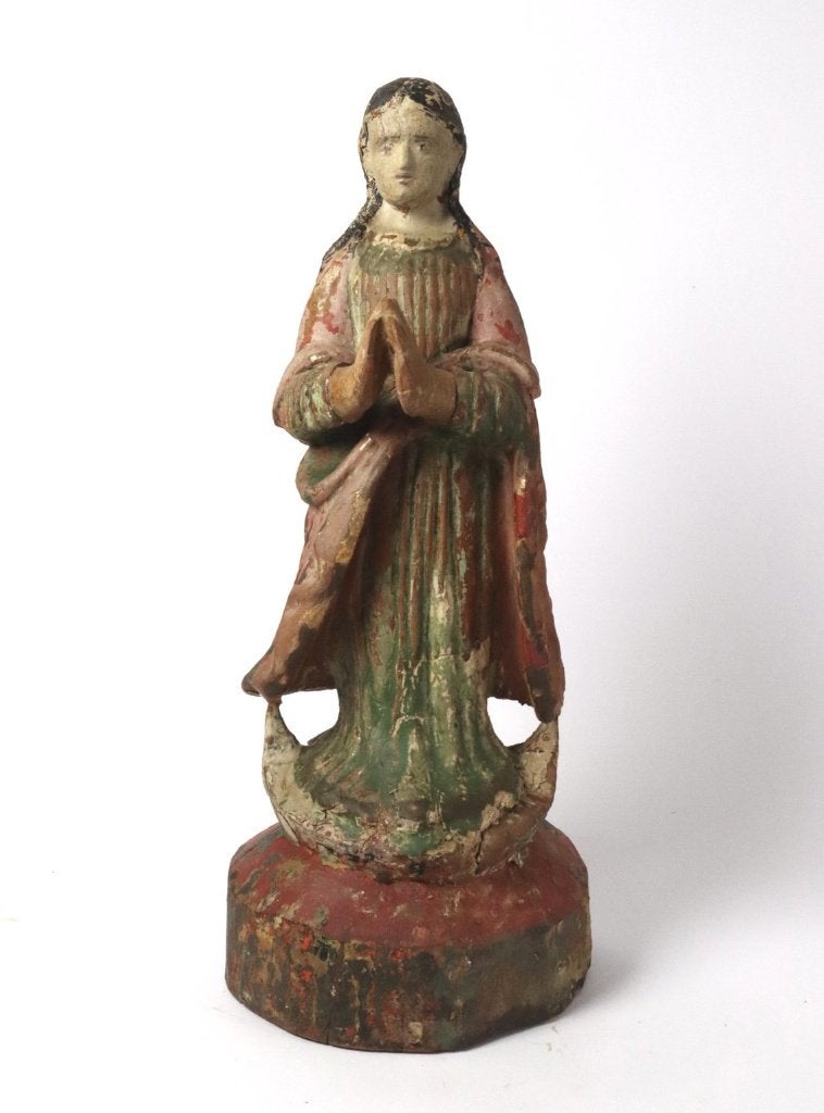 Santos Madonna Beeld, 18de eeuw, Antiek en Kunst, Ophalen of Verzenden