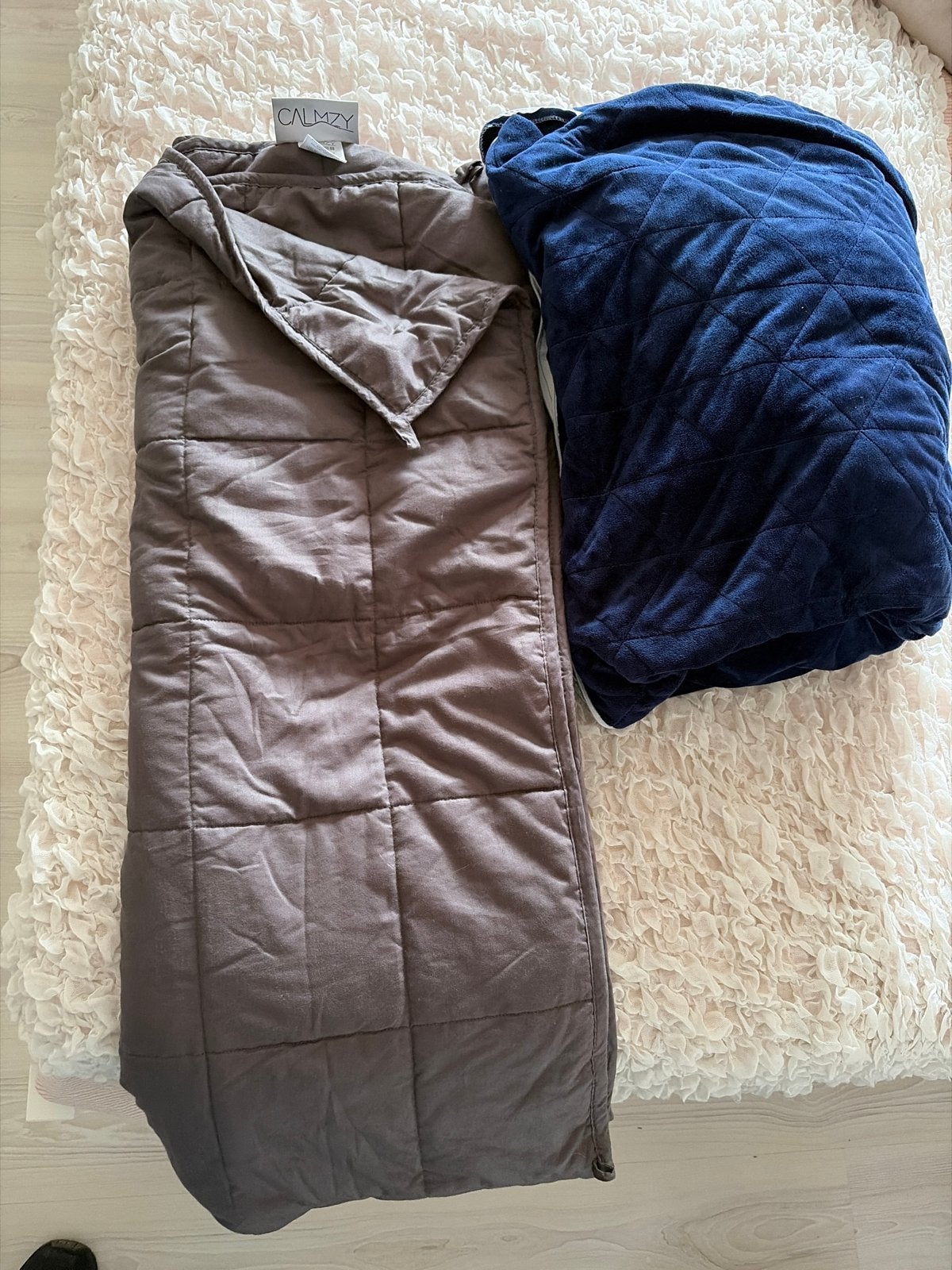 CALMZY verzwaard deken - verzwaringe deken en Blauw hoes, Ophalen, Gebruikt, Eenpersoons, Meerkleurig