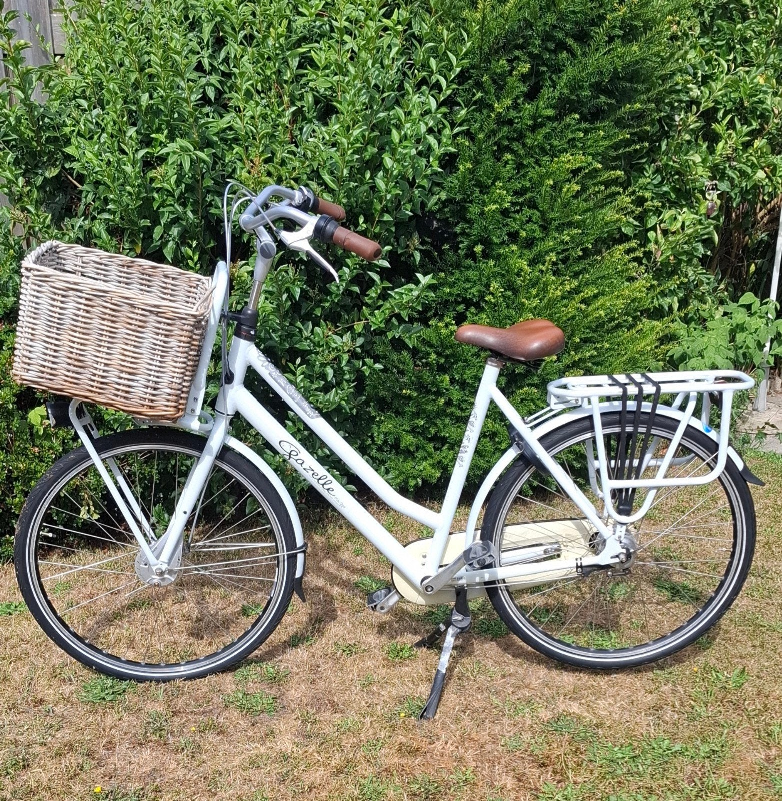Gazelle Miss Grace damesfiets met mand en bagagedrager, Ophalen, Gebruikt, Versnellingen, 50 tot 53 cm