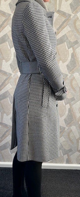 Tommy Hilfiger Zendaya Pied-De-Poule Trenchcoat Maat 6 / XS, Verzenden, Zwart, Zo goed als nieuw, Maat 34 (XS) of kleiner