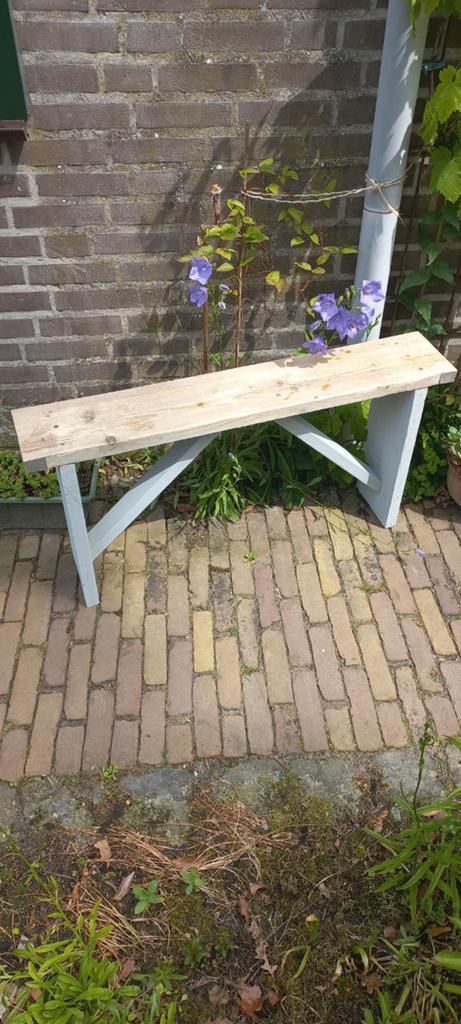 Houten tuinbankje 96 cm lang, leuk en stabiel, Tuin en Terras, Ophalen of Verzenden