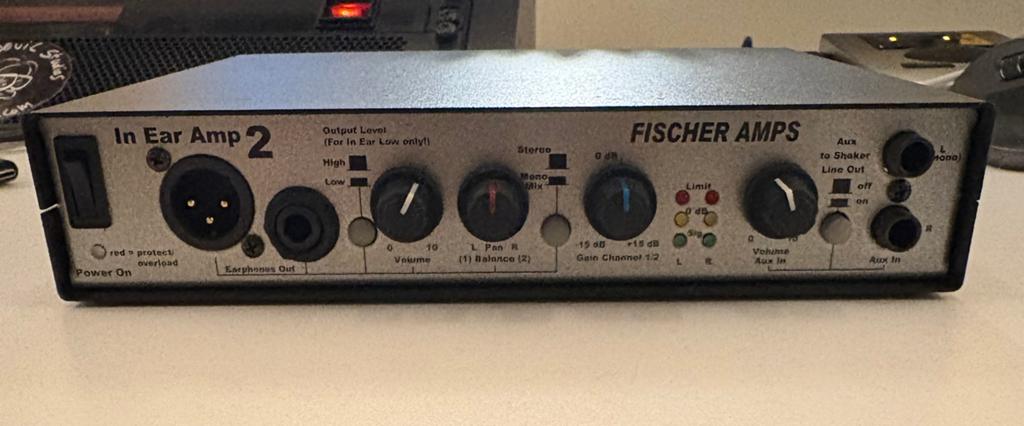 Fischer Amps In Ear amp 2, Muziek en Instrumenten, Ophalen of Verzenden, Zo goed als nieuw, Minder dan 500 watt, Monitor(versterker)