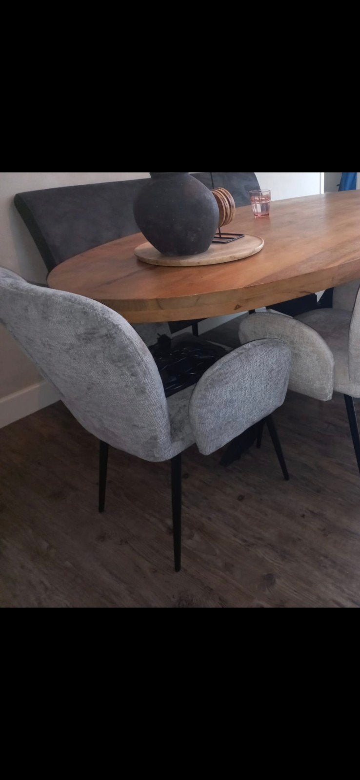 4 hele nette eettafel stoelen, Huis en Inrichting, Ophalen, Zo goed als nieuw, Vier, Stof