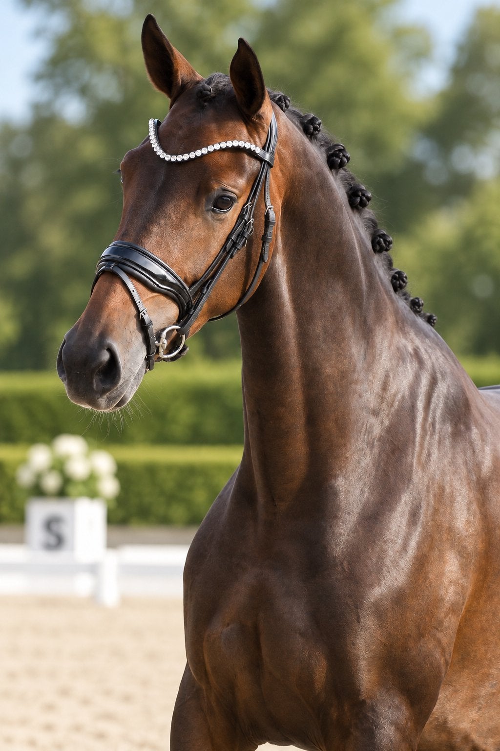 Mooie 5 jarige merrie van Painted Black, Dieren en Toebehoren, Merrie, Met stamboom, Dressuurpaard, 3 tot 6 jaar