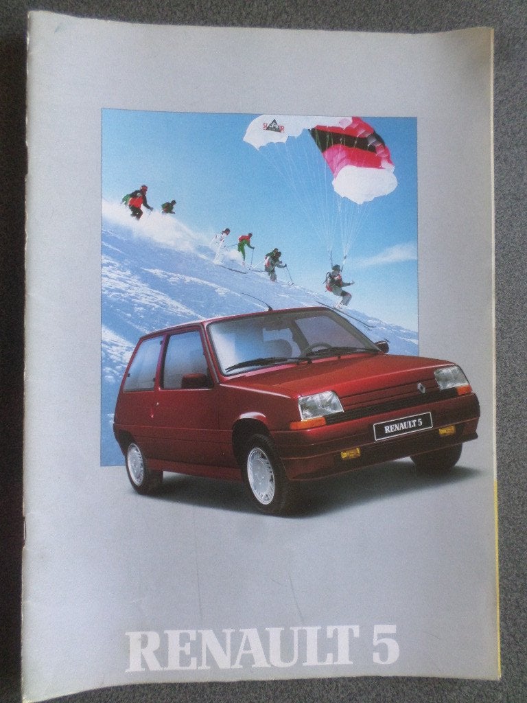 Renault 5 Campus & Baccara & GTX & GT Turbo 1989 Brochure, Ophalen of Verzenden, Zo goed als nieuw, Renault
