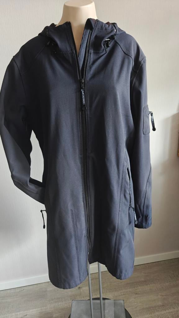 Fijne softshell Ilse Jacobsen Softshell Jas 44, Kleding | Dames, Jassen | Zomer, Gedragen, Maat 42/44 (L), Blauw, Ophalen of Verzenden
