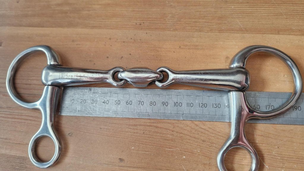 RVS 2‑ring Pessoa gag bit 13,5 cm – dubbelgebroken lozenge, Pessoa, ., Ophalen of Verzenden, Zo goed als nieuw