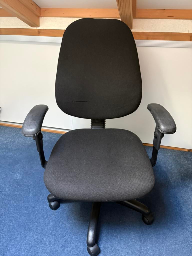 Bureaustoel, Ophalen, Gebruikt, Zwart