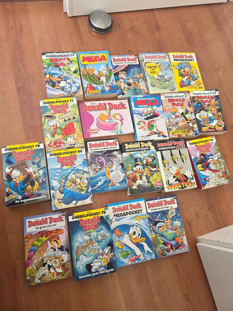 Ruim 55 Donald Duck pockets & Stripboeken + stapel duckjes, Meerdere stripboeken, Ophalen, Gelezen, Walt Disney