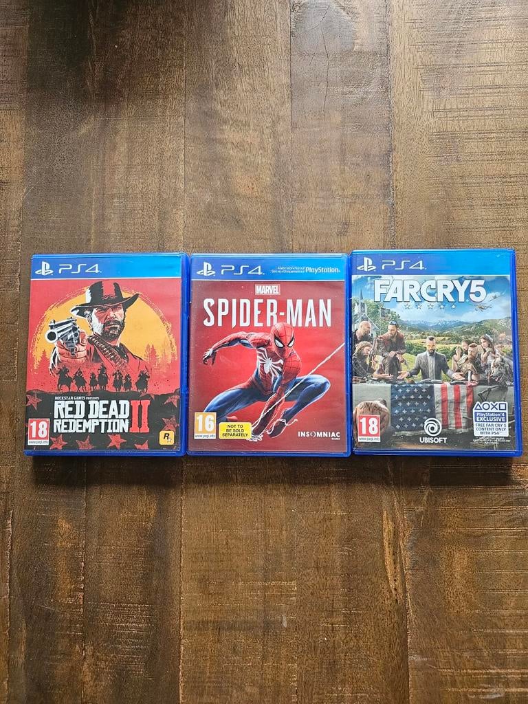 PS4 Games: Red Dead Redemption 2, Spider-Man, Far Cry 5, Spelcomputers en Games, Games | Sony PlayStation 4, Avontuur en Actie
