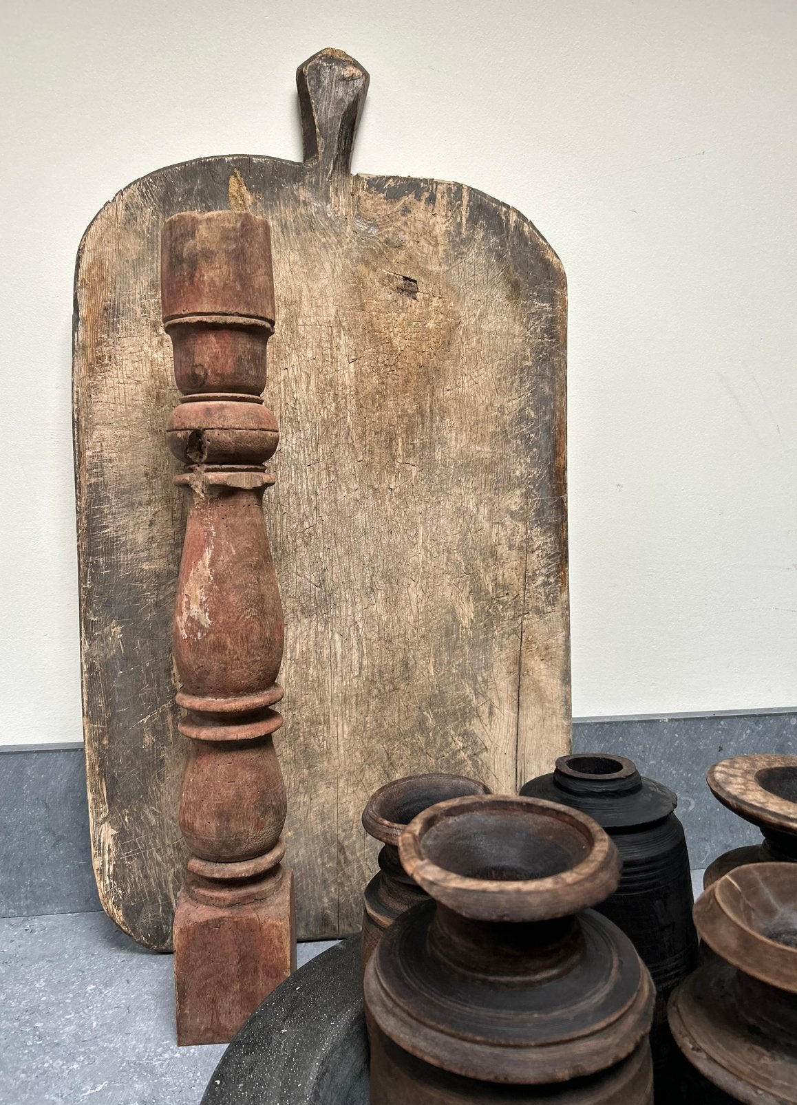 Oude houten baluster Aura Peeperkorn india oosters sober, Ophalen of Verzenden