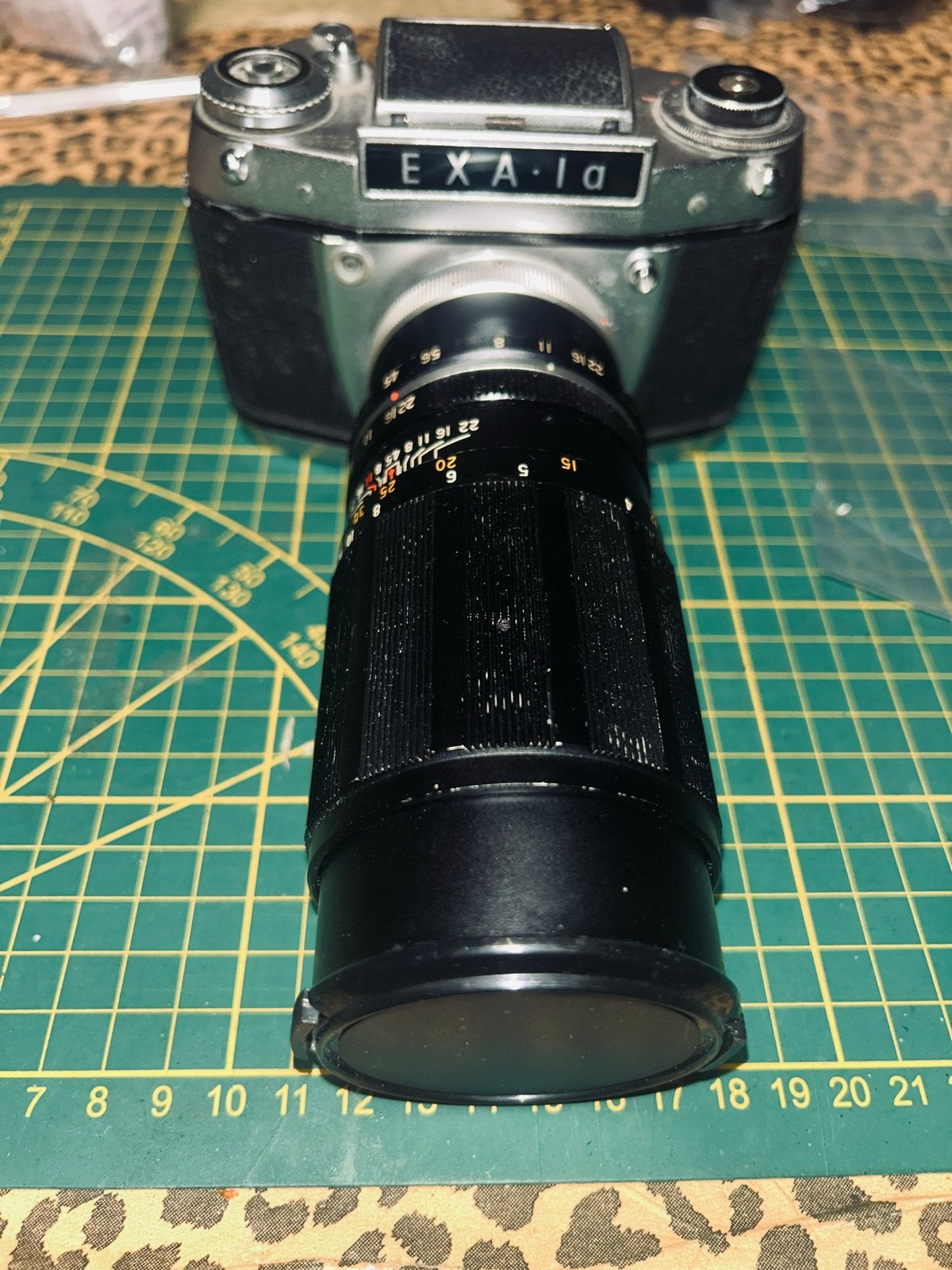 Exa 1a Spiegelreflexcamera met 2 prisma's en 3 objectieven, Ophalen of Verzenden, Gebruikt, Spiegelreflex, Overige Merken