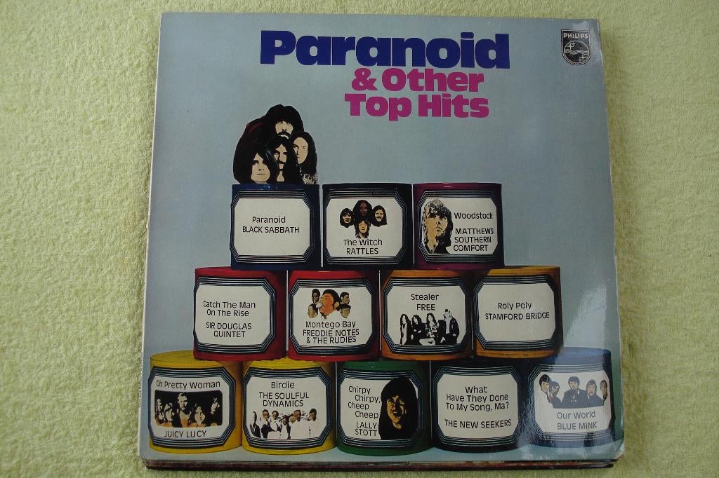 LP.  Paranoid ,  &  other top hits  (  Various Art. ), Cd's en Dvd's, Vinyl | Rock, Ophalen of Verzenden, Gebruikt, 12 inch, Poprock