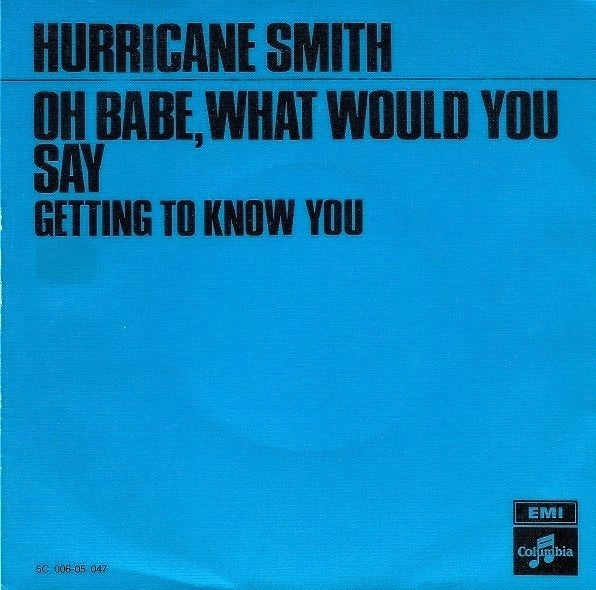 Hurricane Smith - Oh babe what would you say (vinyl single), Gebruikt, Verzenden, 7 inch, Fotohoes