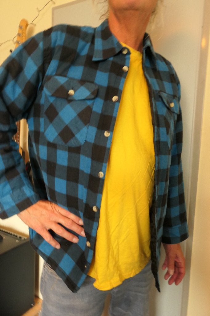 Houthakkers overhemd, Ophalen of Verzenden, Zo goed als nieuw, Blauw, Halswijdte 43/44 (XL)