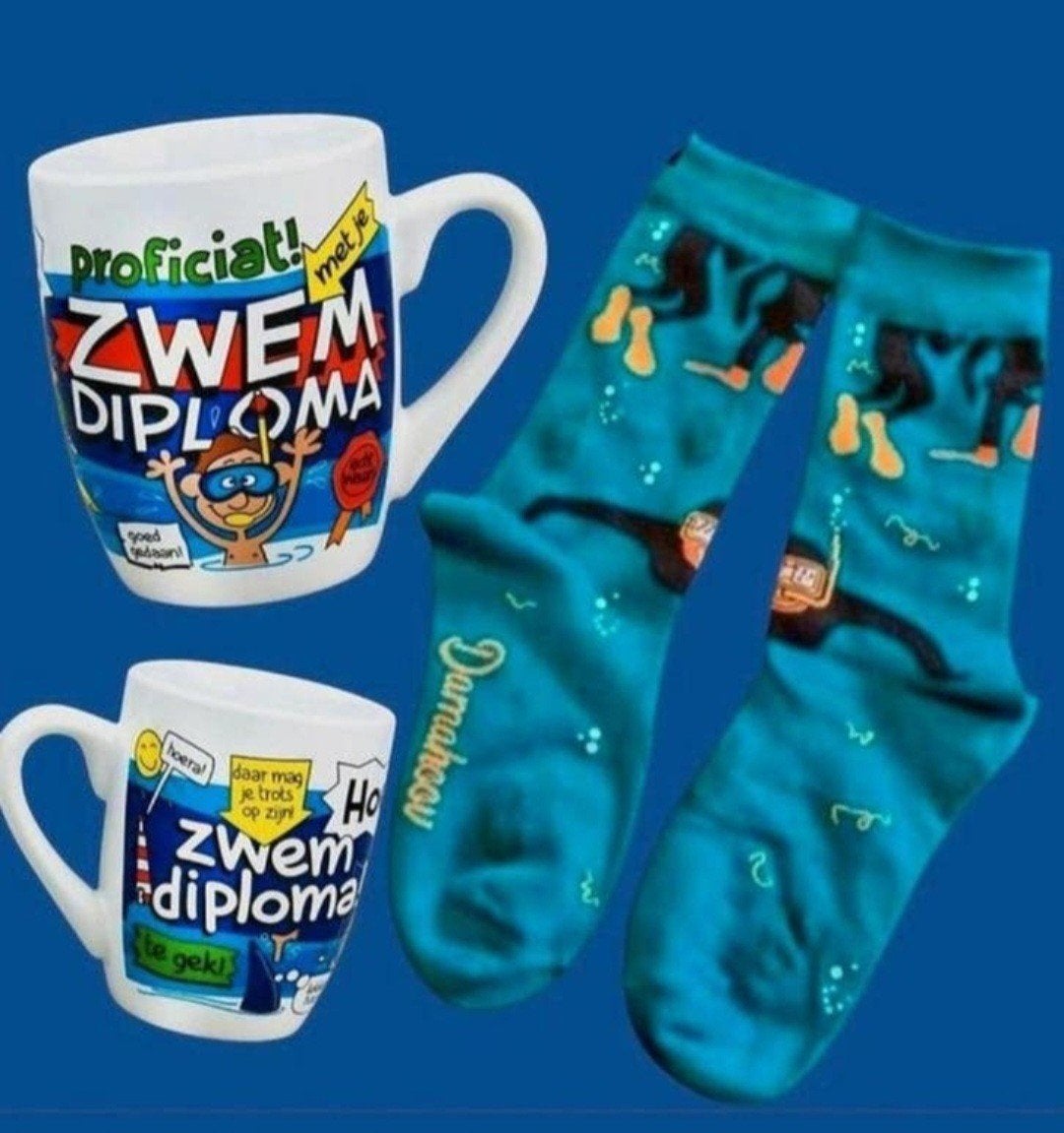 ZWEM SOKKEN + MOK ZWEM DIPLOMA, Ophalen of Verzenden, Nieuw