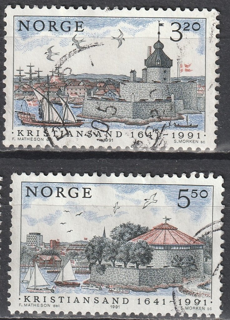 Noorwegen Michel nr. 1064-1065 Gebruikt, Postzegels en Munten, Postzegels | Europa | Scandinavië, Verzenden, Noorwegen, Gestempeld