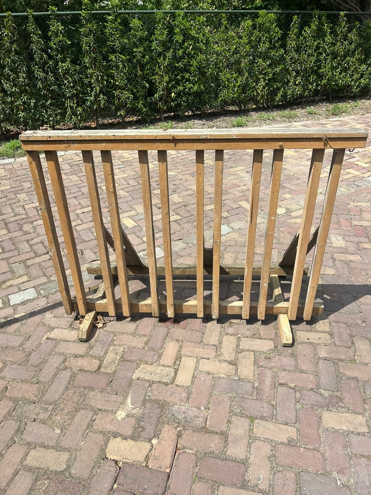 Antiek houten fietsenrek, Ophalen