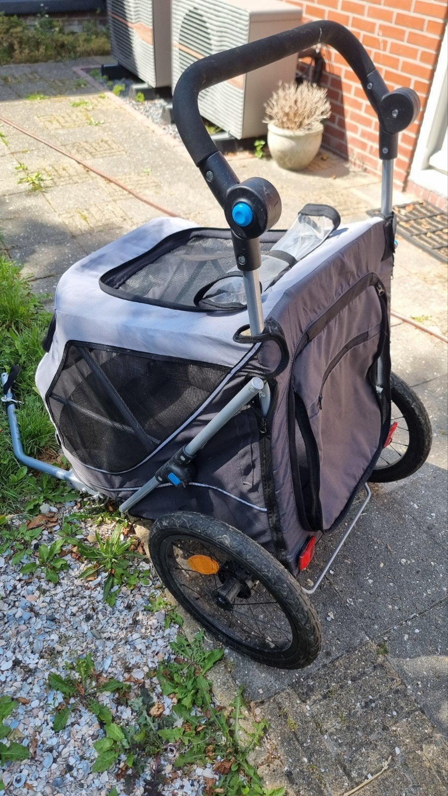 Trixie Hondenfietskar Opvouwbaar Grijs 90 x 63 x 95, Dieren en Toebehoren, Ophalen, Zo goed als nieuw