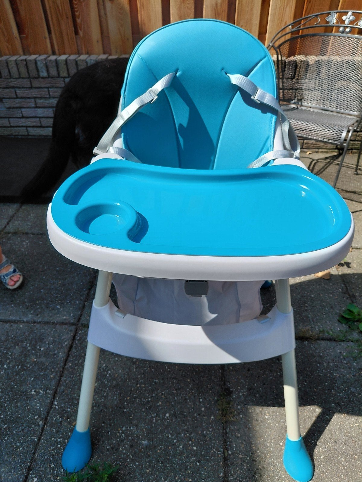 Kinderstoel met afneembaar eetblad en gordel, Ophalen of Verzenden, Zo goed als nieuw, Overige typen, Afneembaar eetblad
