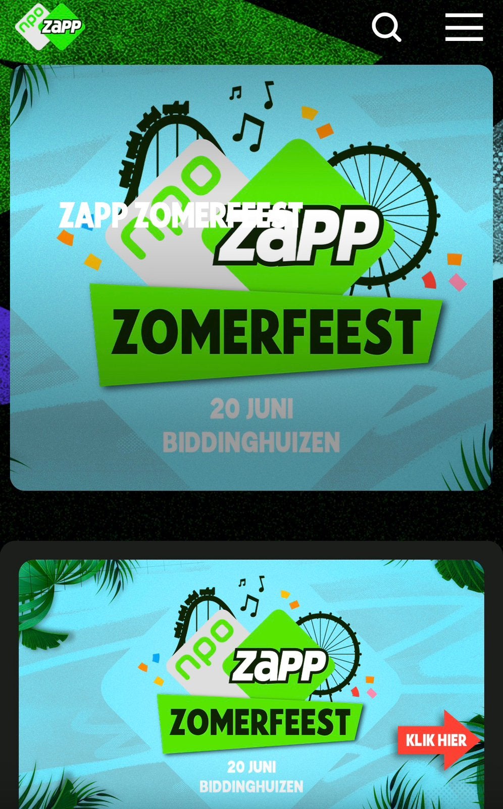 Zapp zomerfeest tickets 20 juni 2026 2 stuks Walibi, Tickets en Kaartjes, Evenementen en Festivals, Twee personen