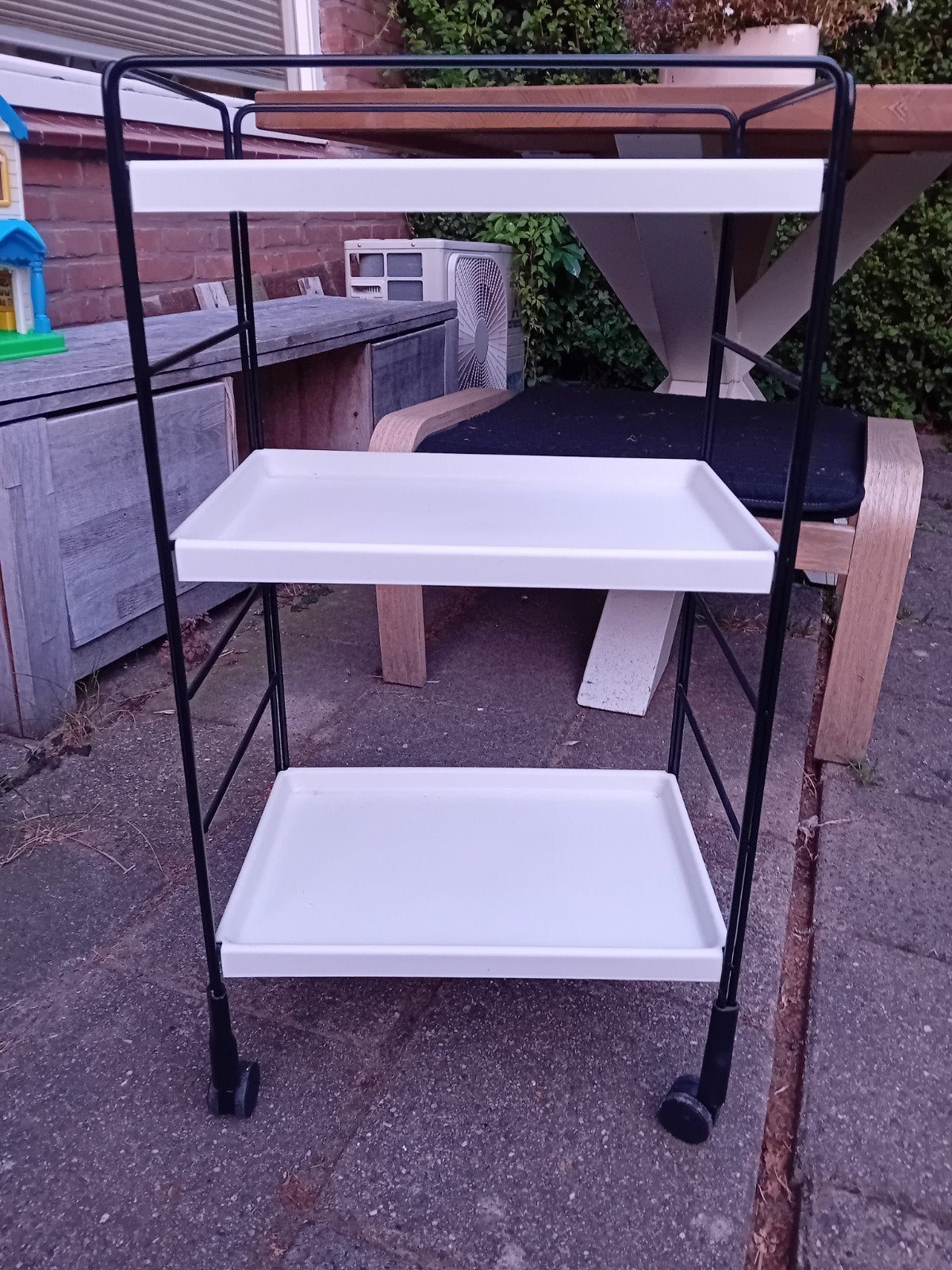 Mooie degelijke IKEA keukentrolley, Minder dan 50 cm, Wit, Ophalen of Verzenden, Zo goed als nieuw