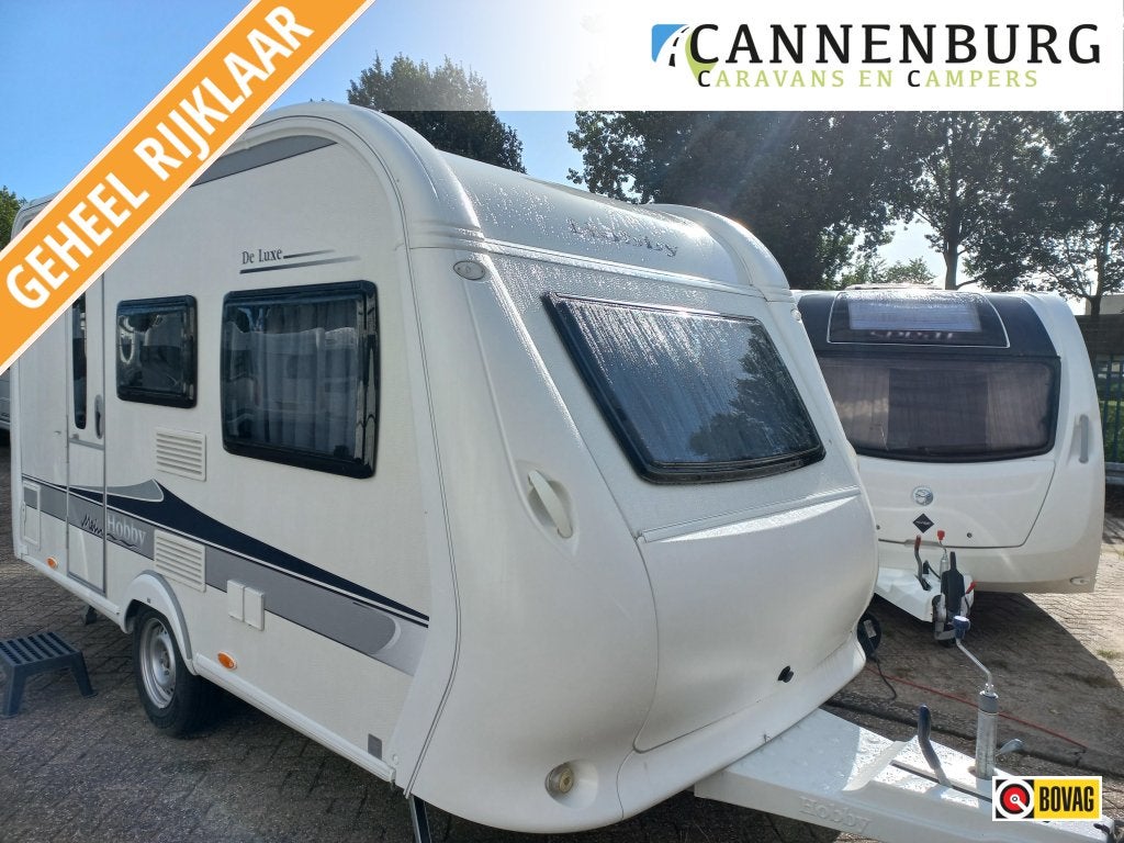 Hobby De Luxe 400 SF voortent-fietsendrager, Schokbreker, Hobby, Dwarsbed, Bedrijf