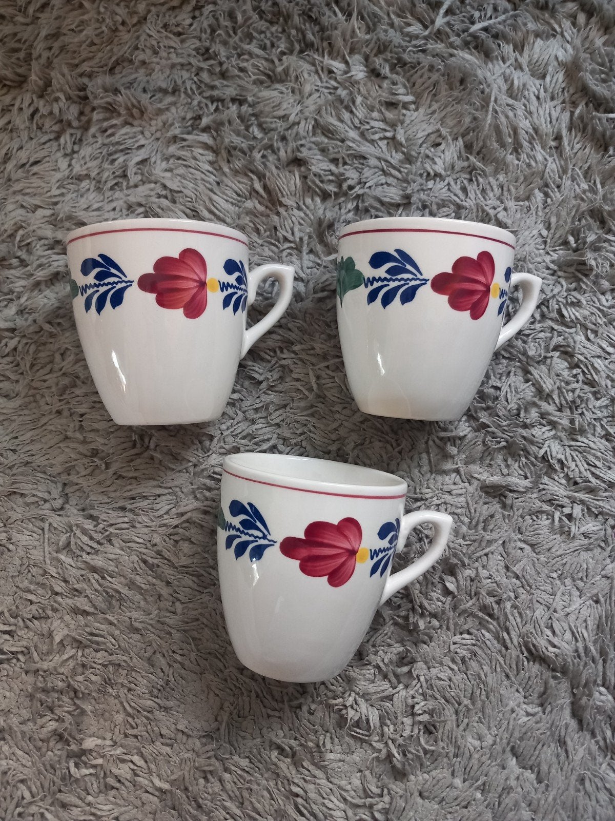 3 koffiebekers Boerenbont, Ophalen of Verzenden, Zo goed als nieuw, Aardewerk, Overige typen